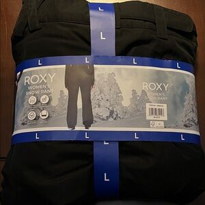 Roxy Women's black Snow Pants with adjustable waist